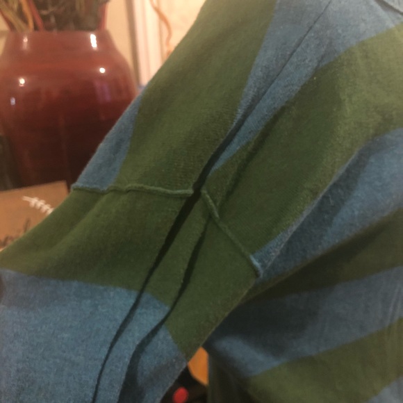 Massimo Blue with Green Stripes Sweater Size: XXL - Picture 2 of 4